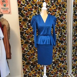 80s VTG Peplum Dress
